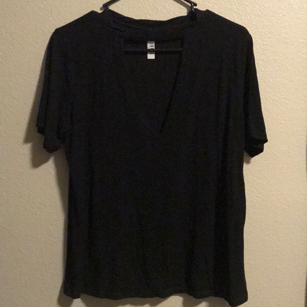 Black V-neck